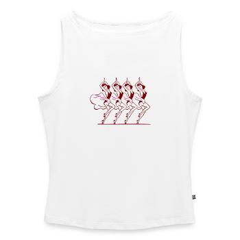 Tänzerinnen - Frauen Organic Tank Top mit U-Boot-Ausschnitt - Weiß - Vorne - Selfina (174cm)