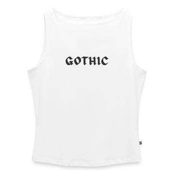 Gothic Black Edition - Women’s Organic Boat Neck Tank Top - white - Front - Selfina (174cm)