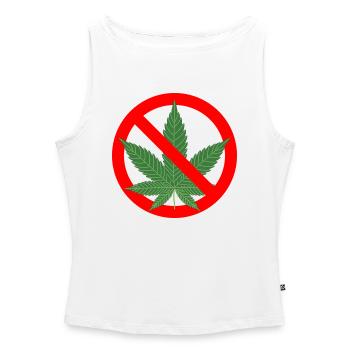 Nein zu Cannabis Verbot - Frauen Organic Tank Top mit U-Boot-Ausschnitt - Weiß - Vorne - Selfina (174cm)