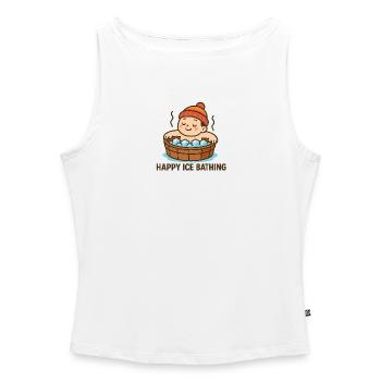 Kuscheliges Eisbad Motiv - Frauen Organic Tank Top mit U-Boot-Ausschnitt - Weiß - Vorne - Selfina (174cm)