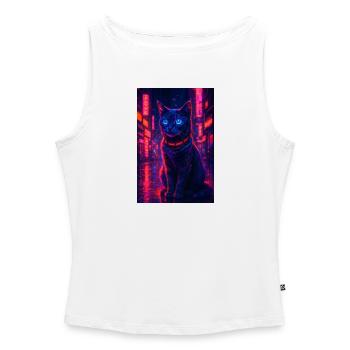 RockyZoo26 - Women’s Organic Boat Neck Tank Top - white - Front - Selfina (174cm)