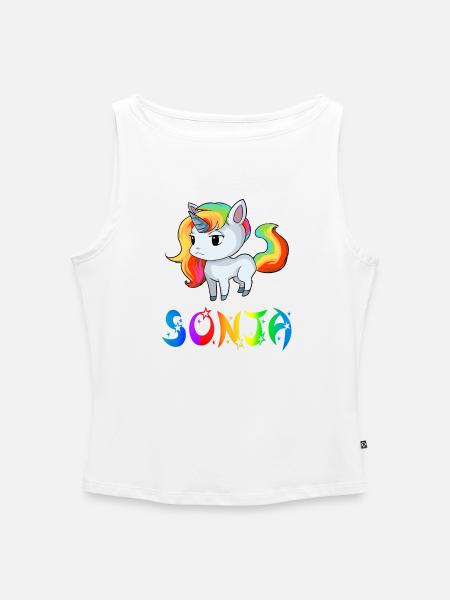 Sonja Einhorn - Frauen Organic Tank Top mit U-Boot-Ausschnitt - Weiß