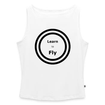Learn to Fly - Lyrics - Women’s Organic Boat Neck Tank Top - white - Front - Selfina (174cm)