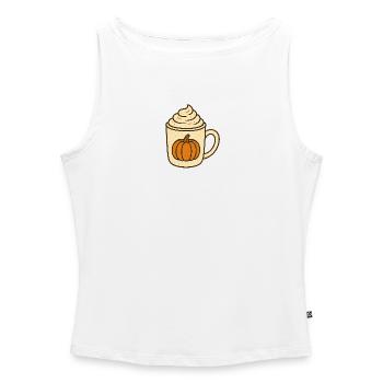 Pumpkin Spice - Frauen Organic Tank Top mit U-Boot-Ausschnitt - Weiß - Vorne - Selfina (174cm)