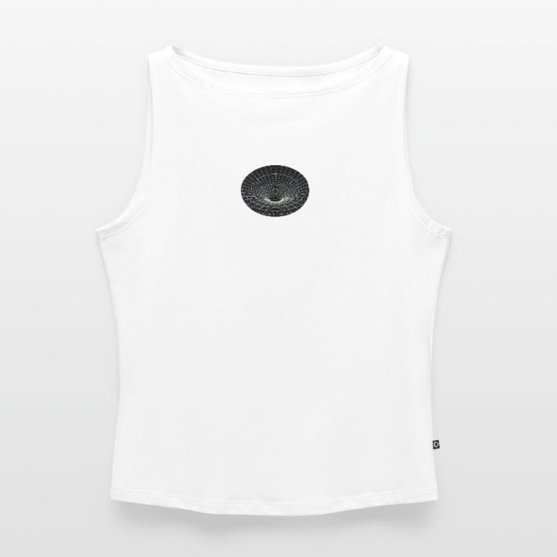 Vortex Grid Wormhole Women’s Organic Boat Neck Tank Top