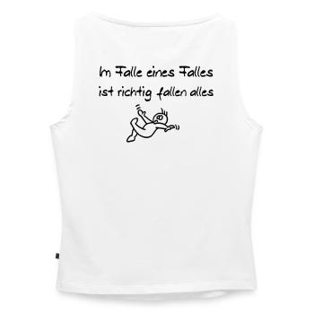 Just in case - Women’s Organic Boat Neck Tank Top - white - Back - Selfina (174cm)