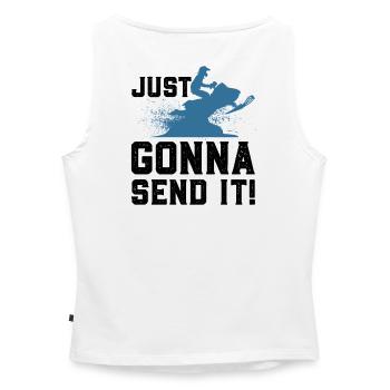 Schneemobil fahren Snowmobiling - Frauen Organic Tank Top mit U-Boot-Ausschnitt - Weiß - Hinten - Selfina (174cm)