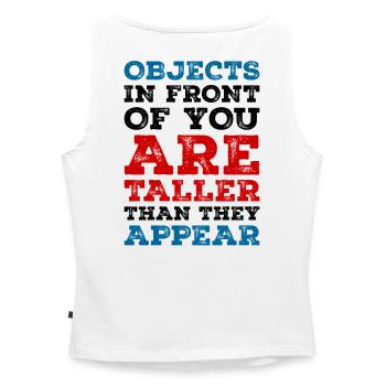 Große Ablenkung – Konzert-T-Shirt - Frauen Organic Tank Top mit U-Boot-Ausschnitt - Weiß - Hinten - Selfina (174cm)