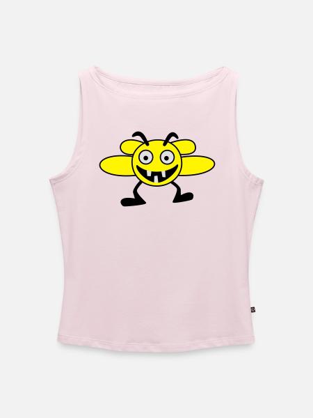 Bienen Männchen - Frauen Organic Tank Top mit U-Boot-Ausschnitt - Puderrosa