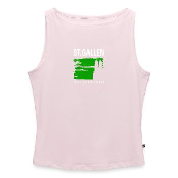 St.Gallen mit Münster - Frauen Organic Tank Top mit U-Boot-Ausschnitt - Puderrosa - Vorne - AI Model Female 172 dark (172cm)