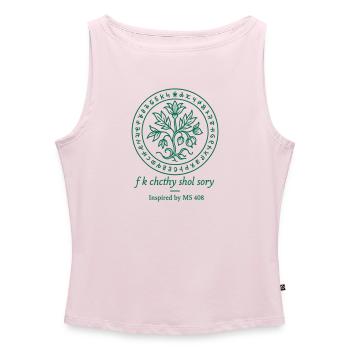 Voynich Flora - Frauen Organic Tank Top mit U-Boot-Ausschnitt - Puderrosa - Vorne - AI Model Female 172 dark (172cm)