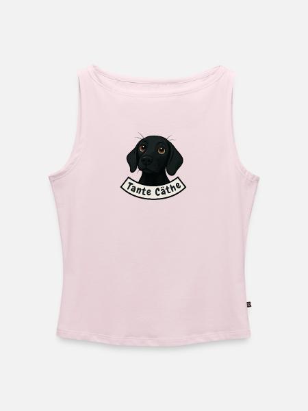 Schweißhund Tante Cäthe - Frauen Organic Tank Top mit U-Boot-Ausschnitt - Puderrosa