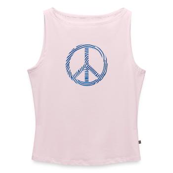 Peace-Zeichen - Frauen Organic Tank Top mit U-Boot-Ausschnitt - Puderrosa - Vorne - AI Model Female 172 dark (172cm)