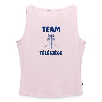 Bergsessellift Team - Frauen Organic Tank Top mit U-Boot-Ausschnitt - Puderrosa - Vorne - AI Model Female 172 dark (172cm)