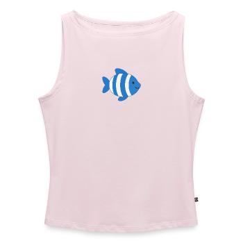 Fisch gestreift - Frauen Organic Tank Top mit U-Boot-Ausschnitt - Puderrosa - Vorne - AI Model Female 172 dark (172cm)
