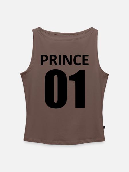 prince 01 - Frauen Organic Tank Top mit U-Boot-Ausschnitt - Dunkles Taupe
