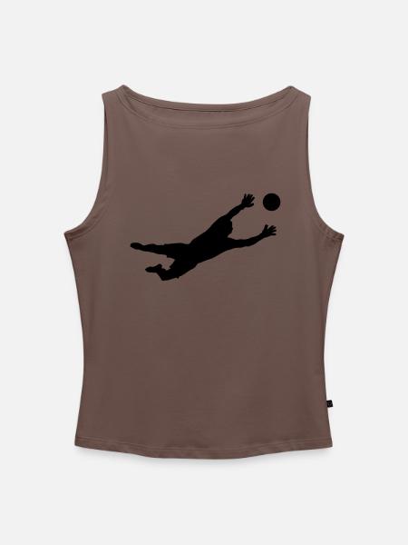 Torwart - Frauen Organic Tank Top mit U-Boot-Ausschnitt - Dunkles Taupe