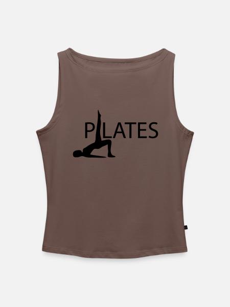 Pilates - Frauen Organic Tank Top mit U-Boot-Ausschnitt - Dunkles Taupe
