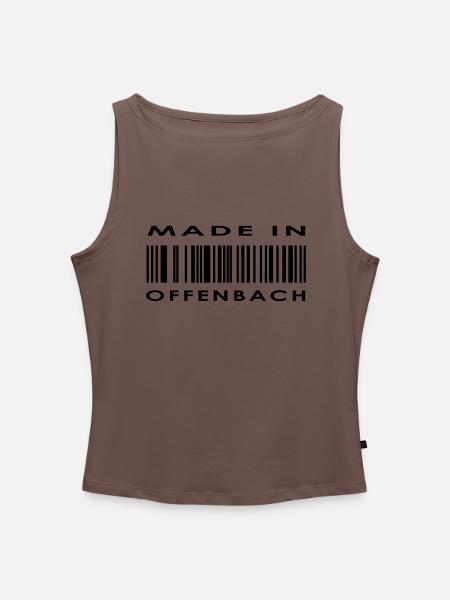 Offenbach - Frauen Organic Tank Top mit U-Boot-Ausschnitt - Dunkles Taupe