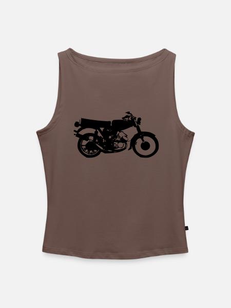 Simson Moped - Frauen Organic Tank Top mit U-Boot-Ausschnitt - Dunkles Taupe