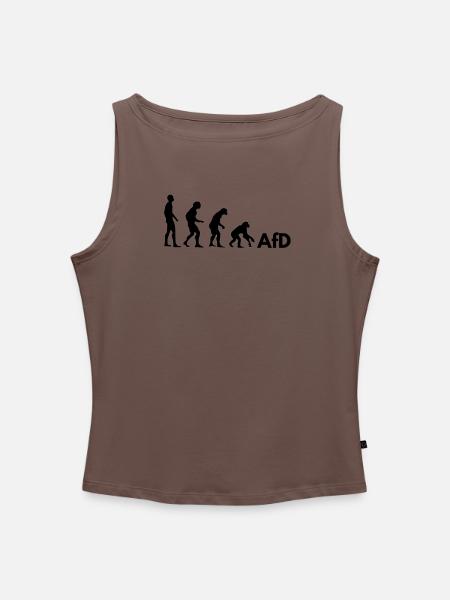 AfD Evolution - Frauen Organic Tank Top mit U-Boot-Ausschnitt - Dunkles Taupe