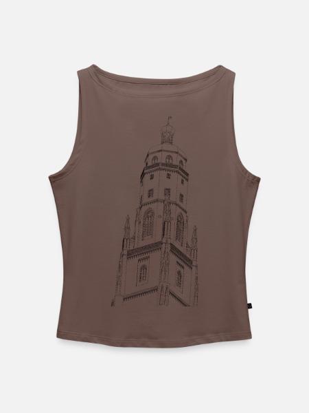 Nördlingen T-Shirt Daniel schwarz - Frauen Organic Tank Top mit U-Boot-Ausschnitt - Dunkles Taupe