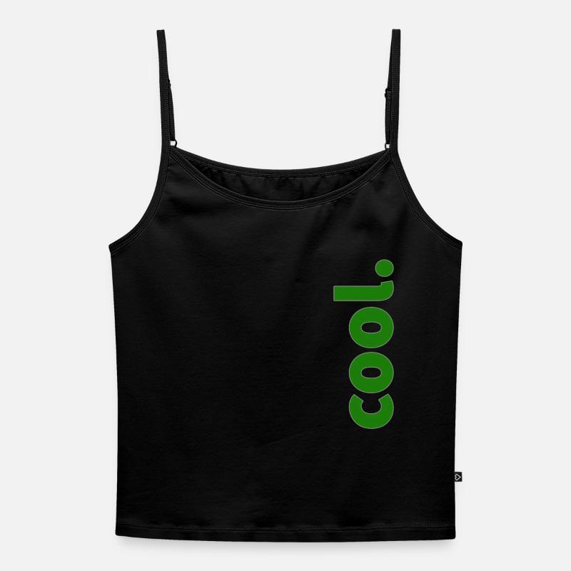 cool. - Women's Premium Organic Spaghetti Strap Top - black