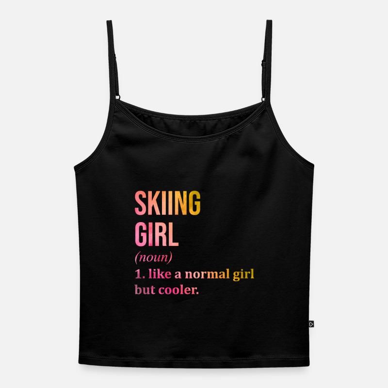 Sci - Top Premium donna con spalline sottili bio - nero