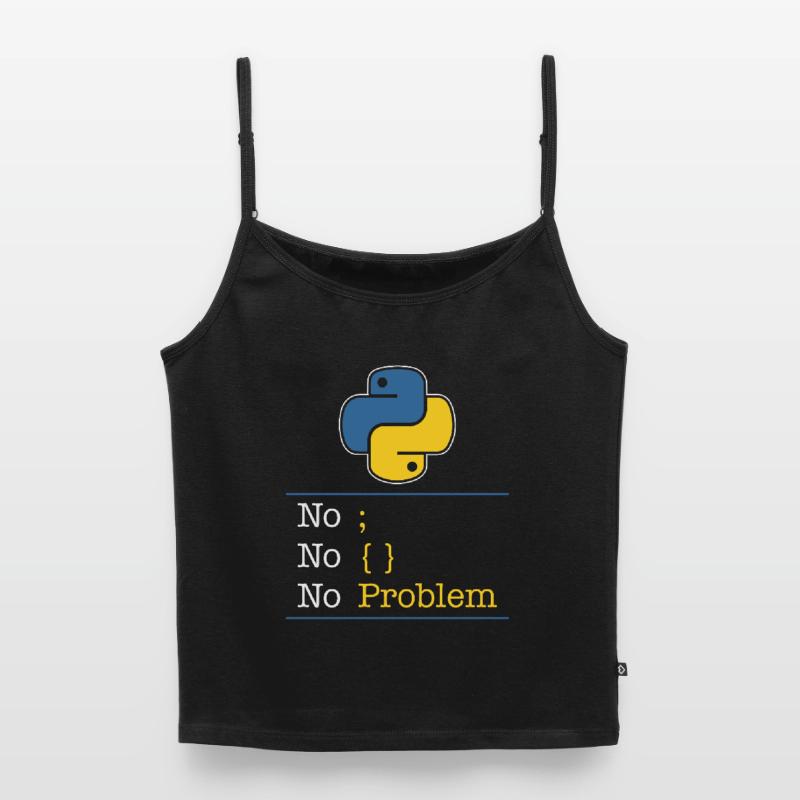 Python no problem Frauen Premium Organic Top mit Spaghettiträgern