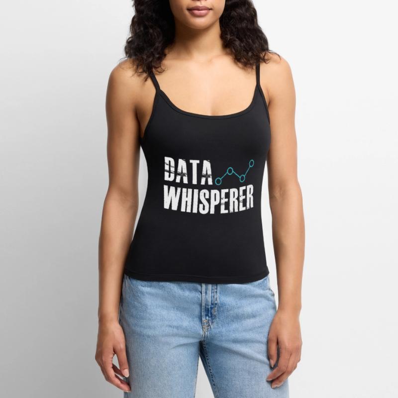 Data Whisperer Science Analyst Software Engineer Women's Premium Organic Spaghetti Strap Top