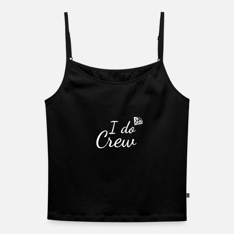 Hen party party gift idea bride - Women's Premium Organic Spaghetti Strap Top - black