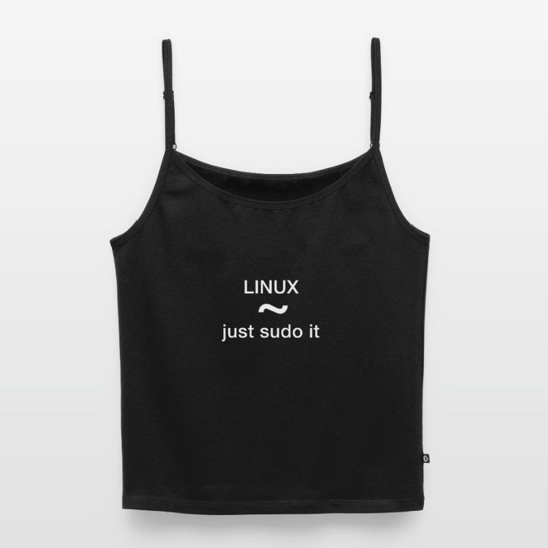 just sudo it pc programmierer nerd code löschen un Frauen Premium Organic Top mit Spaghettiträgern