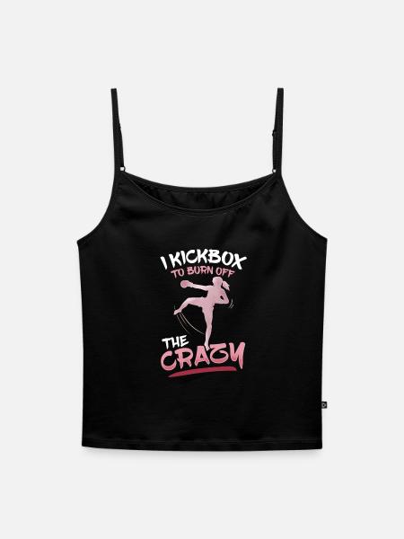 Kickboxen Kickboxer - Frauen Premium Organic Top mit Spaghettiträgern - Schwarz
