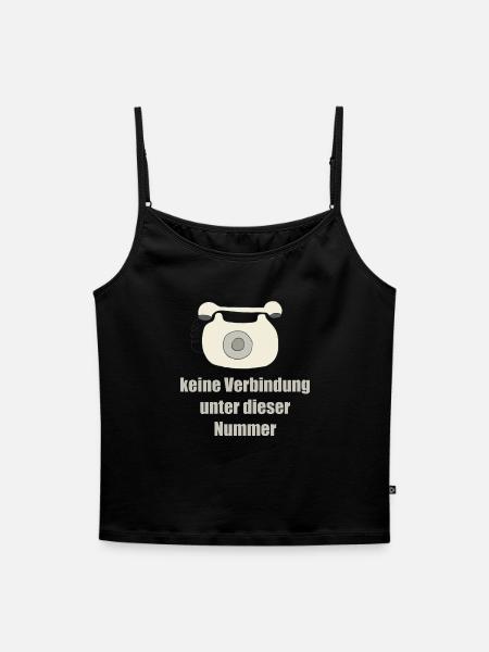 telefon - Frauen Premium Organic Top mit Spaghettiträgern - Schwarz