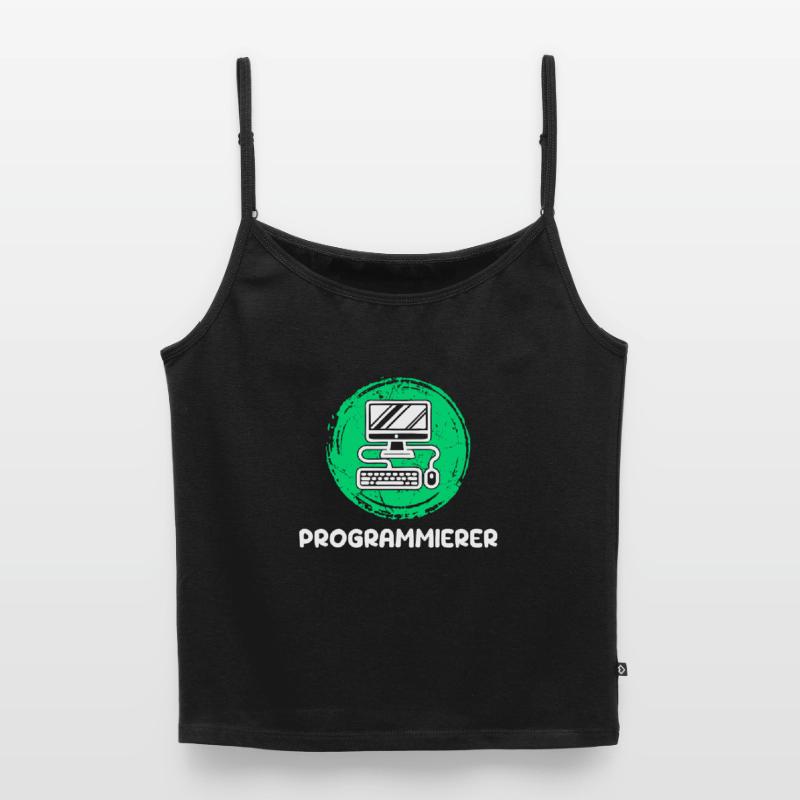 Computerfreak Skripting Developer Programmierer Frauen Premium Organic Top mit Spaghettiträgern