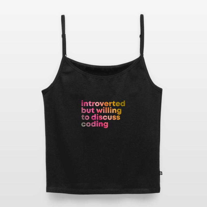 Codage Codage Codage Top Premium femme à fines bretelles bio