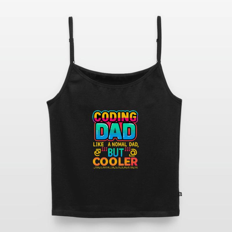 Coding Dad Cooler, Programmer  Women's Premium Organic Spaghetti Strap Top