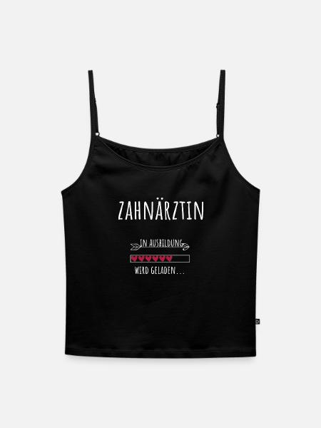 Zahnmedizin Studentin Beruf Ausbildung Zahnärztin - Frauen Premium Organic Top mit Spaghettiträgern - Schwarz