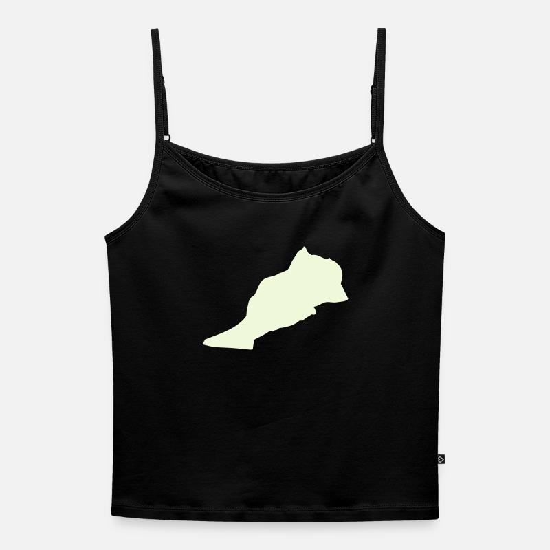 Marokko Morocco - Women's Premium Organic Spaghetti Strap Top - black