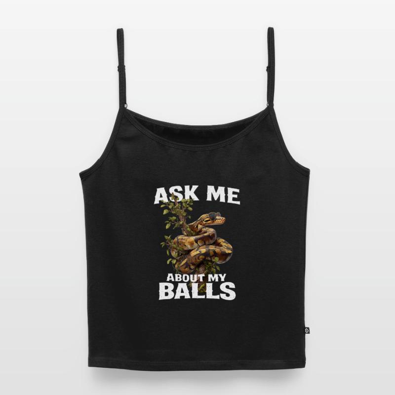 Python roi Serpents Amateurs de terrarium Python Top Premium femme à fines bretelles bio