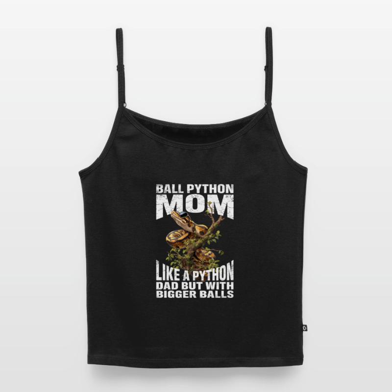 Königspython Mom Mama Schlangen Terrarium Python Frauen Premium Organic Top mit Spaghettiträgern
