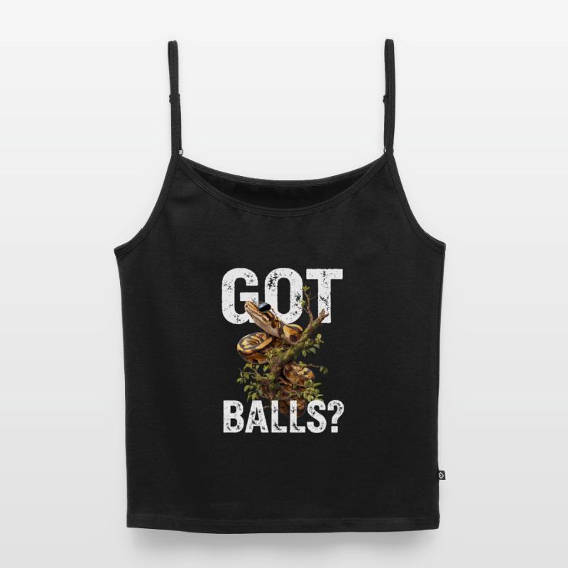 Python roi Serpents Amateurs de terrarium Python Top Premium femme à fines bretelles bio