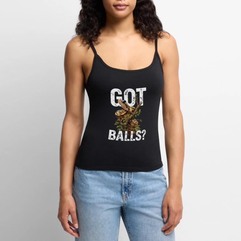 Python roi Serpents Amateurs de terrarium Python Top Premium femme à fines bretelles bio