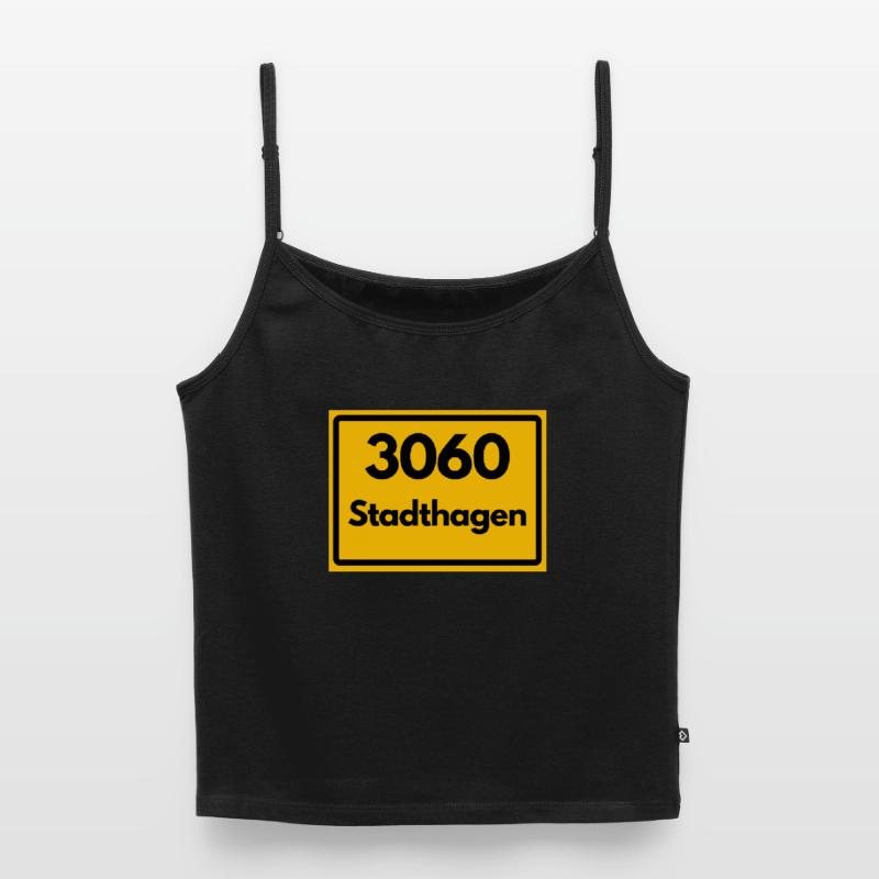 OLD POSTCODE POSTCODE RETRO 3060 STADTHAGEN WESER Women's Premium Organic Spaghetti Strap Top