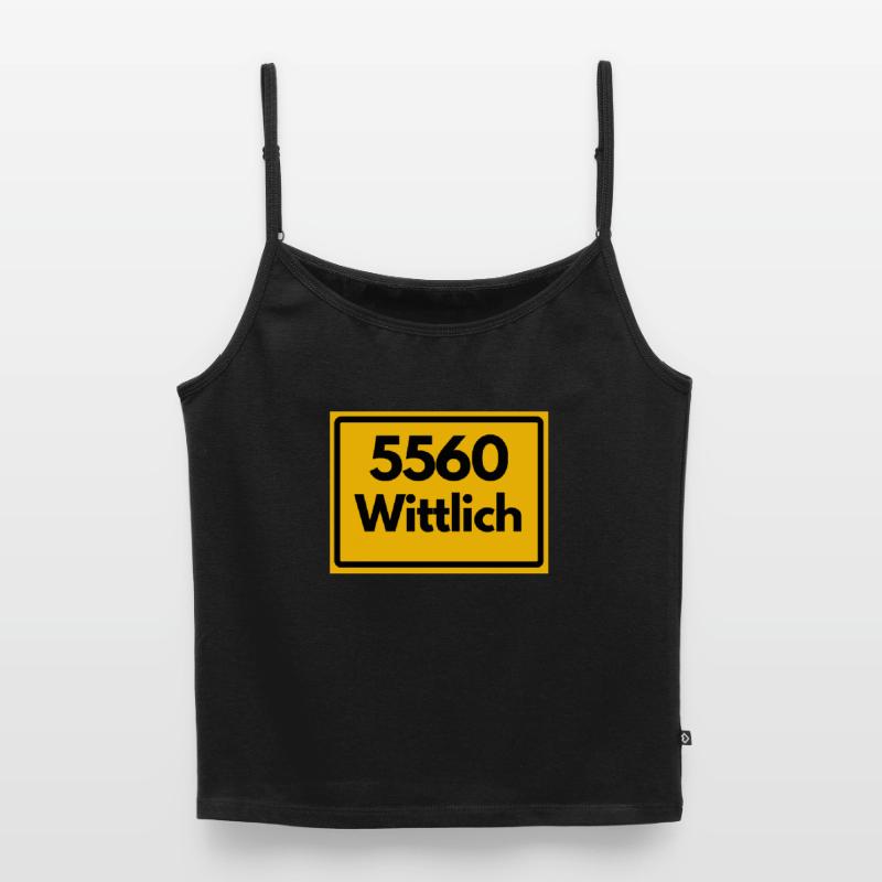 OLD POSTCODE POSTCODE RETRO 5560 WITTLICH Women's Premium Organic Spaghetti Strap Top