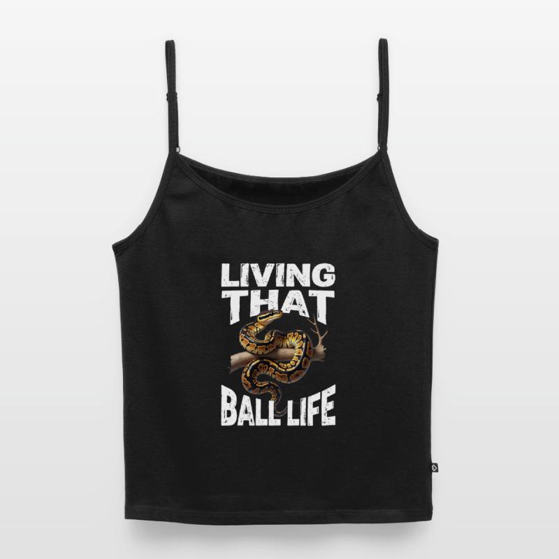 Python roi Serpents Amateurs de terrarium Python Top Premium femme à fines bretelles bio