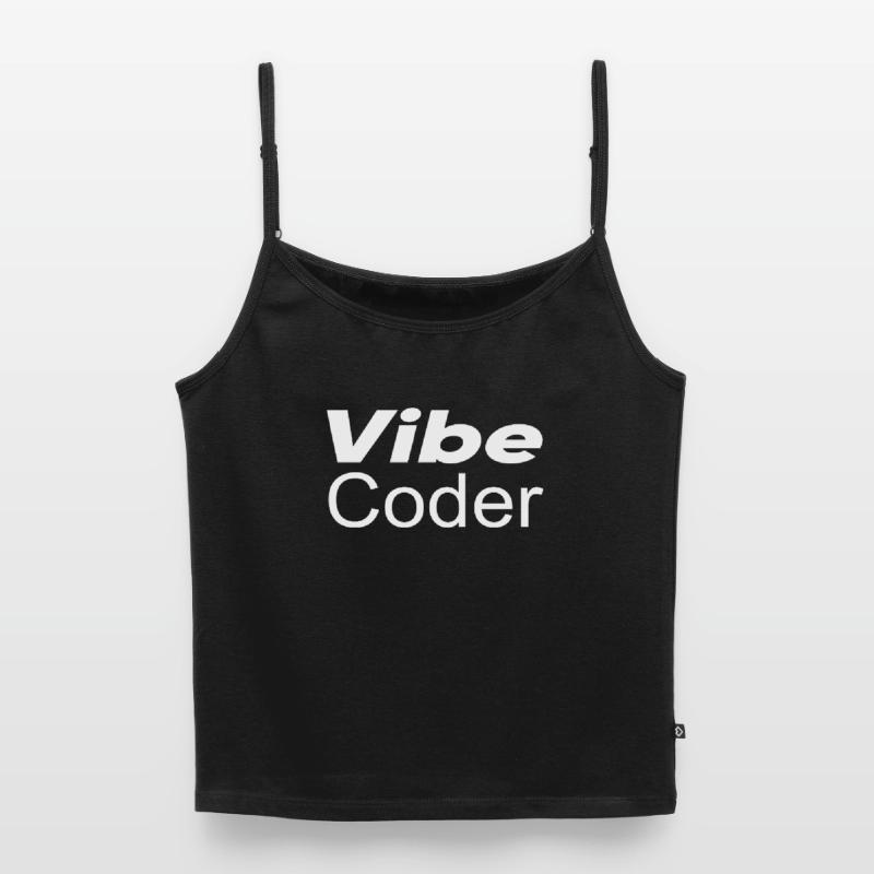 Techno-utopia: Vibe Coder Women's Premium Organic Spaghetti Strap Top