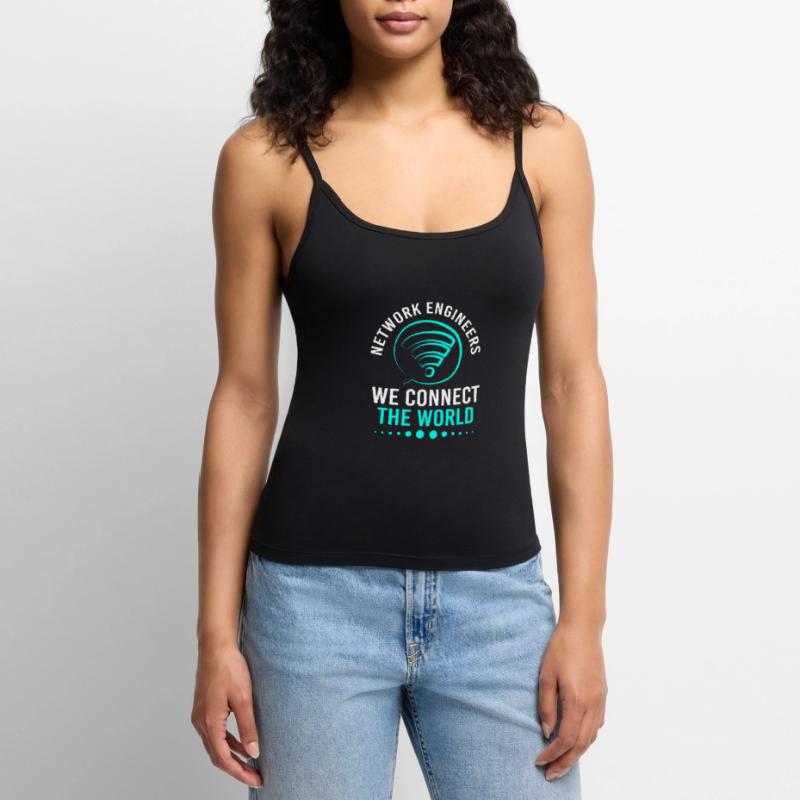 Network Engineer Programmer Computer Scientist Women's Premium Organic Spaghetti Strap Top
