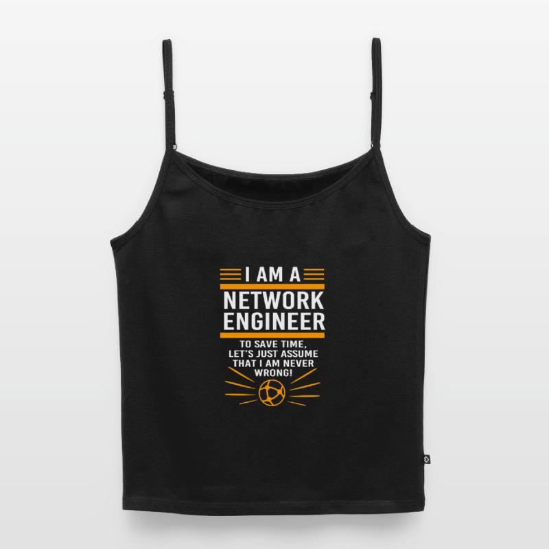Network Computer Scientist Programmer Admin Women's Premium Organic Spaghetti Strap Top