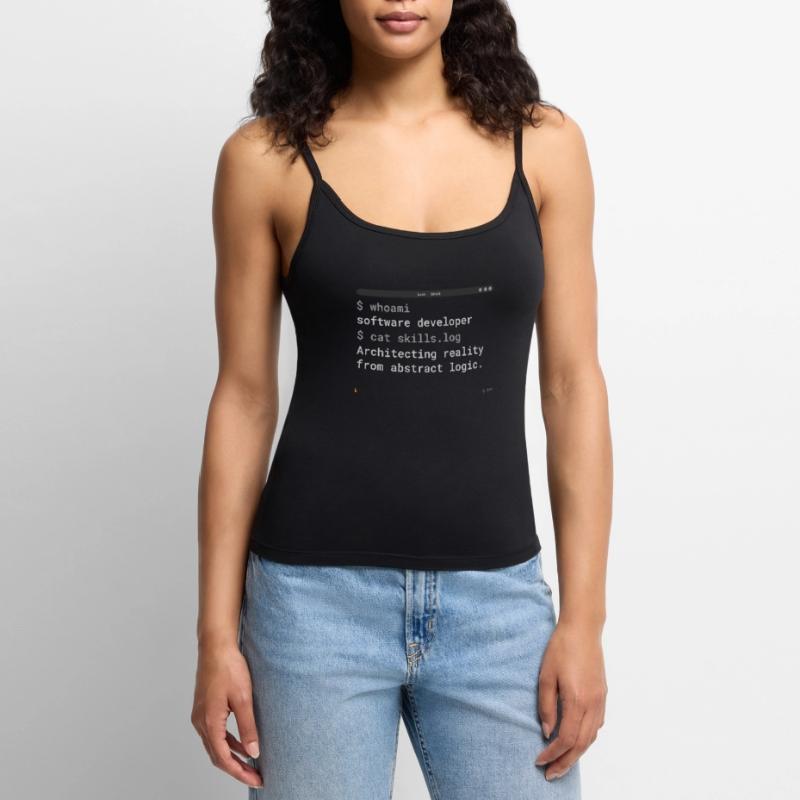Software Developer Coding Terminal Shirt Frauen Premium Organic Top mit Spaghettiträgern